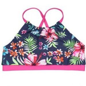 SKECHERS TROPICAL FLORAL BIKINI TOP GIRLS SWIM